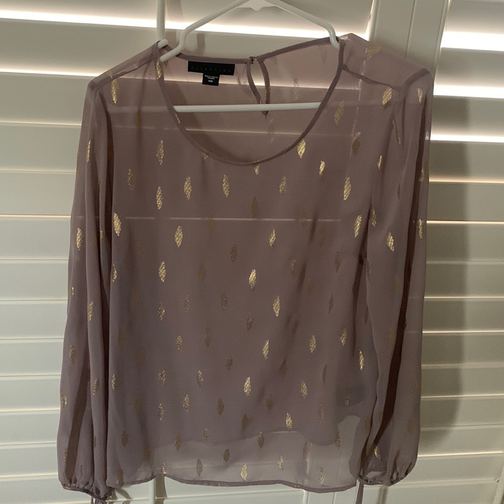 Sheer lavender top